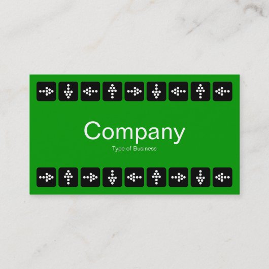 LED-stijlpijlen - groen en grijs Visitekaartje (Voorkant)