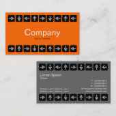LED-stijlpijlen - Oranje en grijs Visitekaartje (Voorkant / Achterkant)