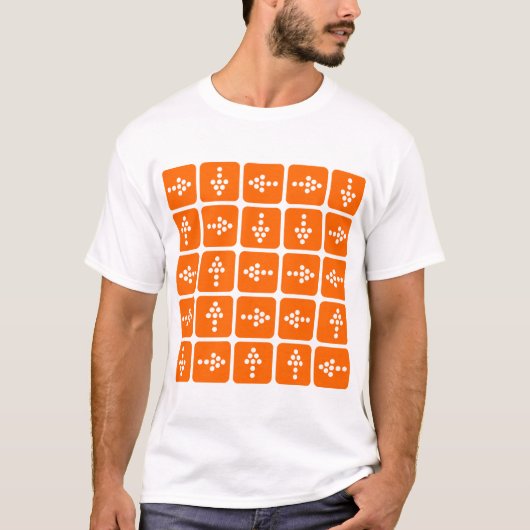 LED-stijlpijlen - Oranje T-shirt (Voorkant)