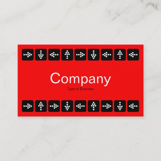LED-stijlpijlen - Rood en grijs Visitekaartje (Voorkant)