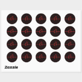 LED-symbool Ronde Sticker (Vel)