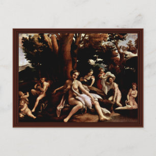 Leda and the Swan by Birth Name Briefkaart