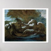 Leda and the Swan (zwarte krijt en w/c) Poster (Voorkant)