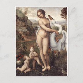 Leda en de Swan Briefkaart