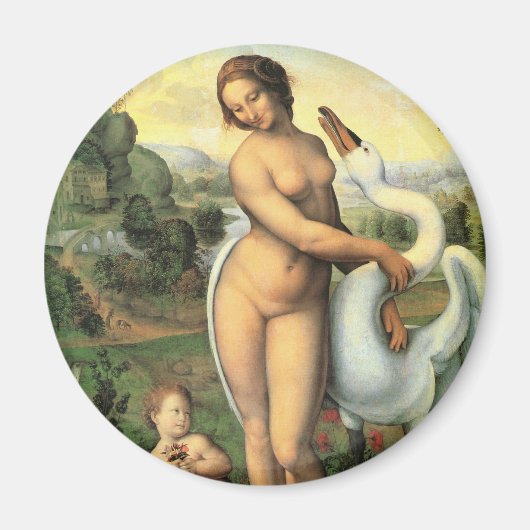 Leda en de Swan door Leonardo da Vinci Magneet (Voorkant)