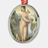 Leda en de Swan door Leonardo da Vinci Metalen Ornament (Links)
