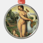 Leda en de Swan door Leonardo da Vinci Metalen Ornament (Voorkant)