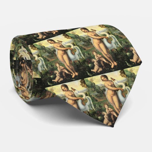 Leda en de Swan door Leonardo da Vinci Stropdas (Opgerold)