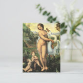 Leda en de Zwaan van Leonardo da Vinci Briefkaart (Staand voorkant)