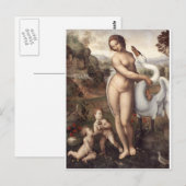 Leda en Swan. Briefkaart (Voorkant / Achterkant)