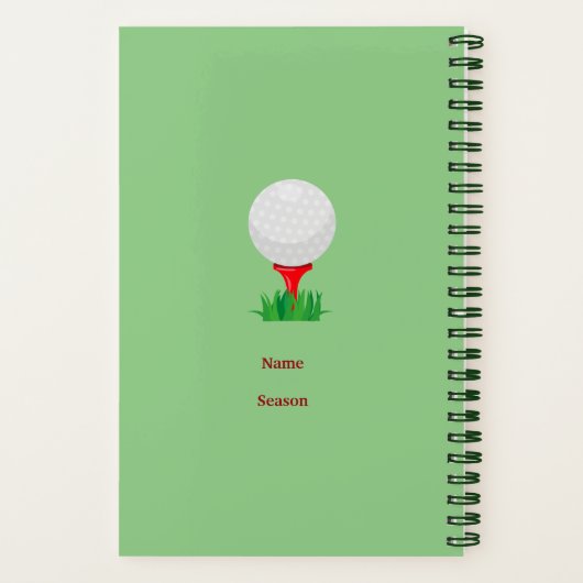 Leden Gepersonaliseerde Golf Game Notitieboek (Achterkant)