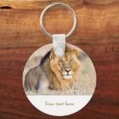 Leden in Afrika wild Big Cat gepersonaliseerde tek Sleutelhanger (Voorkant)