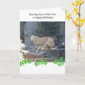 Leden in de Den Birthday Greeting Kaart (Gele Bloem)