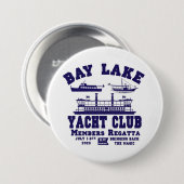 Leden regatta-knop ronde button 7,6 cm (Voorkant /achterkant)