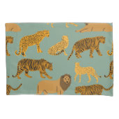 Leden-, tijger- en luipatroon kussensloop (Voorkant)