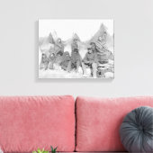 Leden van Big Foot's Band overleven Canvas Afdruk (Insitu (Woonkamer))