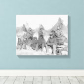 Leden van Big Foot's Band overleven Canvas Afdruk (Insitu (Houten vloer))