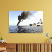 Leden van de Amerikaanse kustwacht Canvas Afdruk (Insitu (Woonkamer))