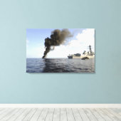 Leden van de Amerikaanse kustwacht Canvas Afdruk (Insitu (Houten vloer))