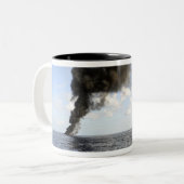 Leden van de Amerikaanse kustwacht Tweekleurige Koffiemok (Voorkant links)