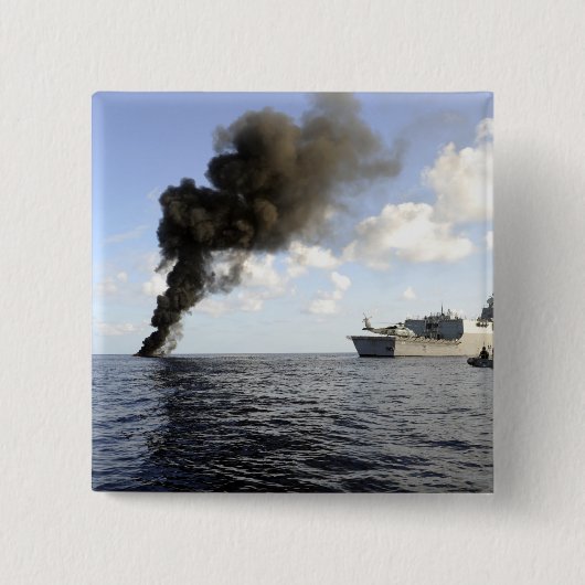 Leden van de Amerikaanse kustwacht Vierkante Button 5,1 Cm (Voorkant)