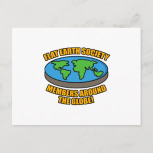 Leden van de Flat Earth Society Briefkaart