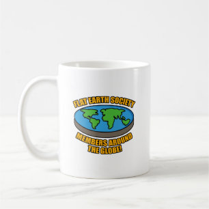 Leden van de Flat Earth Society Koffiemok
