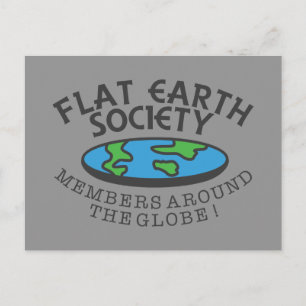 Leden van de Flat Earth Society rond de Wereldbol Briefkaart