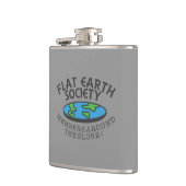 Leden van de Flat Earth Society rond de Wereldbol Heupfles (Links)