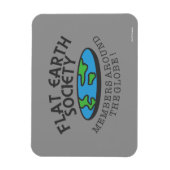 Leden van de Flat Earth Society rond de Wereldbol Magneet (Verticaal)