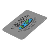 Leden van de Flat Earth Society rond de Wereldbol Magneet (Linkerzijde)