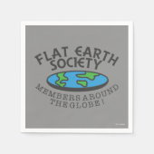 Leden van de Flat Earth Society rond de Wereldbol Servet (Voorkant)