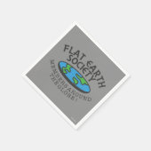 Leden van de Flat Earth Society rond de Wereldbol Servet (Hoek)