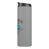 Leden van de Flat Earth Society rond de Wereldbol Thermosbeker (Geroteerd rechts)