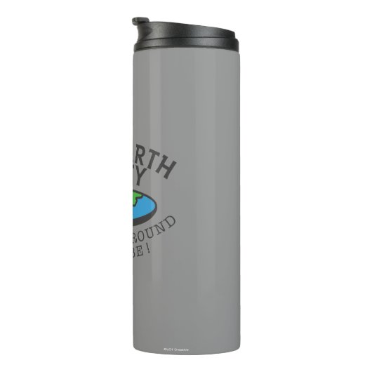 Leden van de Flat Earth Society rond de Wereldbol Thermosbeker (Geroteerd rechts)