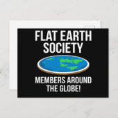 Leden van de Flat Earth Society rond het Wereldbol Briefkaart (Voorkant / Achterkant)