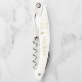 Leden van de Franse Romance Wedding Party Blush ID Kurkentrekker (Voorkant)