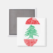 Leden van de Vlag van Libanon Magneet (Voorkant / Achterkant)