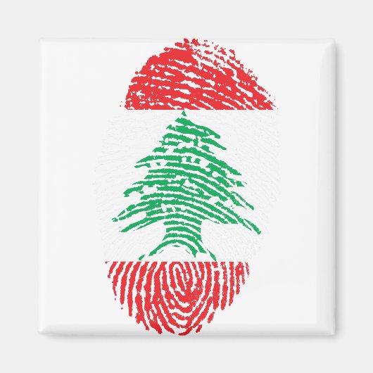 Leden van de Vlag van Libanon Magneet (Voorkant)
