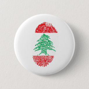 Leden van de Vlag van Libanon Ronde Button 5,7 Cm
