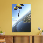 Leden van het parachuteteam van de Amerikaanse mar Canvas Afdruk (Insitu (Woonkamer))
