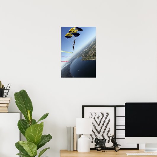 Leden van het parachuteteam van de Amerikaanse mar Poster (Thuiskantoor)