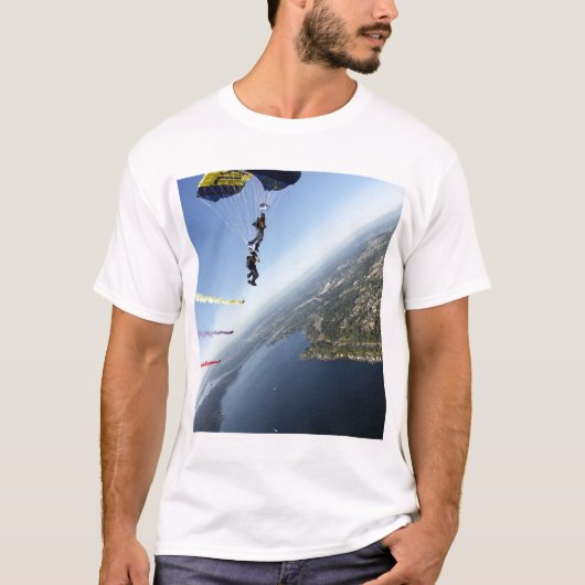 Leden van het parachuteteam van de Amerikaanse mar T-shirt (Voorkant)