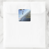 Leden van het parachuteteam van de Amerikaanse mar Vierkante Sticker (Tas)
