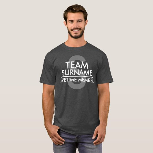Leden van het TEAM-leven (Achternaam) T-shirt (Voorkant volledig)