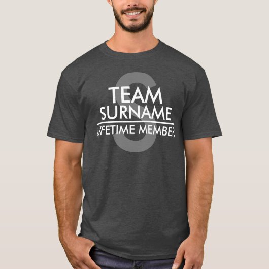 Leden van het TEAM-leven (Achternaam) T-shirt (Voorkant)
