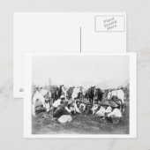 Leden van het Wilde West Show van de Pawnee Bill Briefkaart (Voorkant / Achterkant)