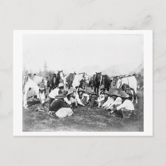 Leden van het Wilde West Show van de Pawnee Bill Briefkaart (Voorkant)