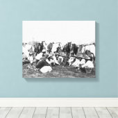 Leden van het Wilde West Show van de Pawnee Bill Canvas Afdruk (Insitu (Houten vloer))