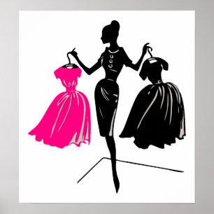 LEDENPOP-312526 DE ELEGANTE MODE FASHIONISTA D VAN POSTER